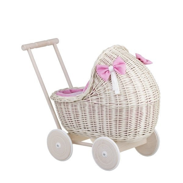 wicker doll carriage